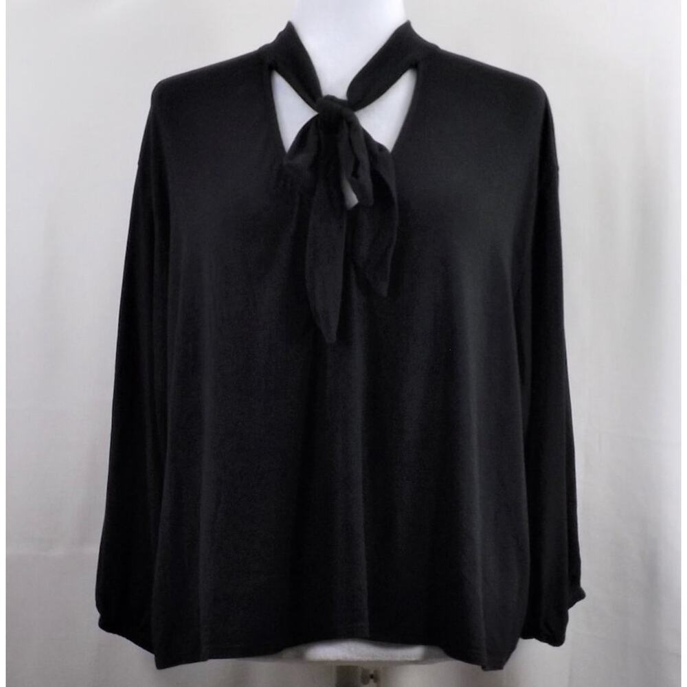 Rachel Pally White Label‎ Scarf Tie Bow Tie Cream Blouse 3X